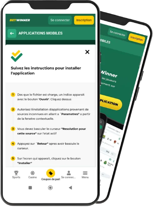 Application Betwinner pour Android